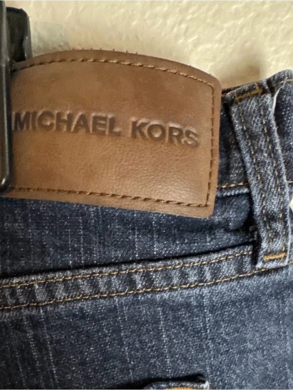 Michael Kors Parker Slim-Fit Stretch Jeans Mens Size 36 x 32 Blue Denim
